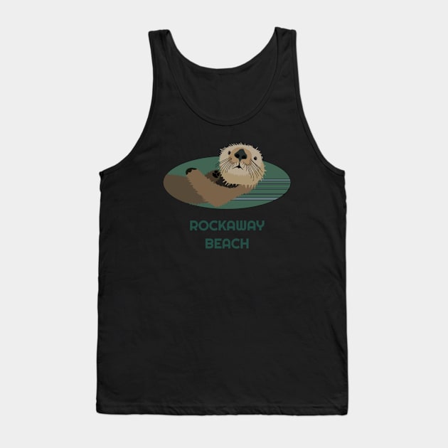 Cute Otter Rockaway Beach, Oregon Coast Resident Fisherman Gift Tank Top by twizzler3b